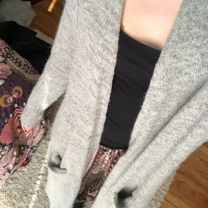 Free People grey super long cardigan, so warm!!